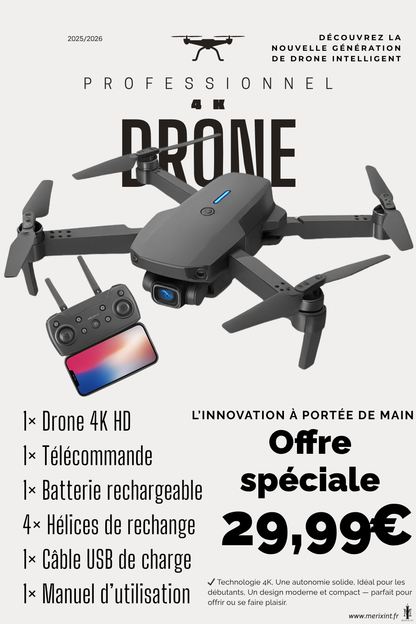 Drone professionnel 4K, FPV